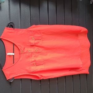 Bright Orange tank blouse